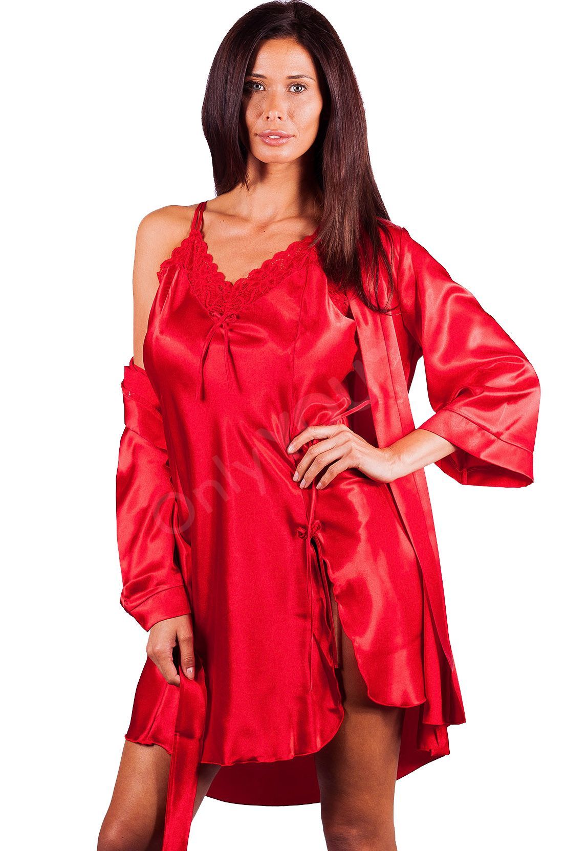 lux-set-saten-nostnica-s-halat-1224-desislava Луксозен комплект сатенена нощница с халат, нощница с халат цени