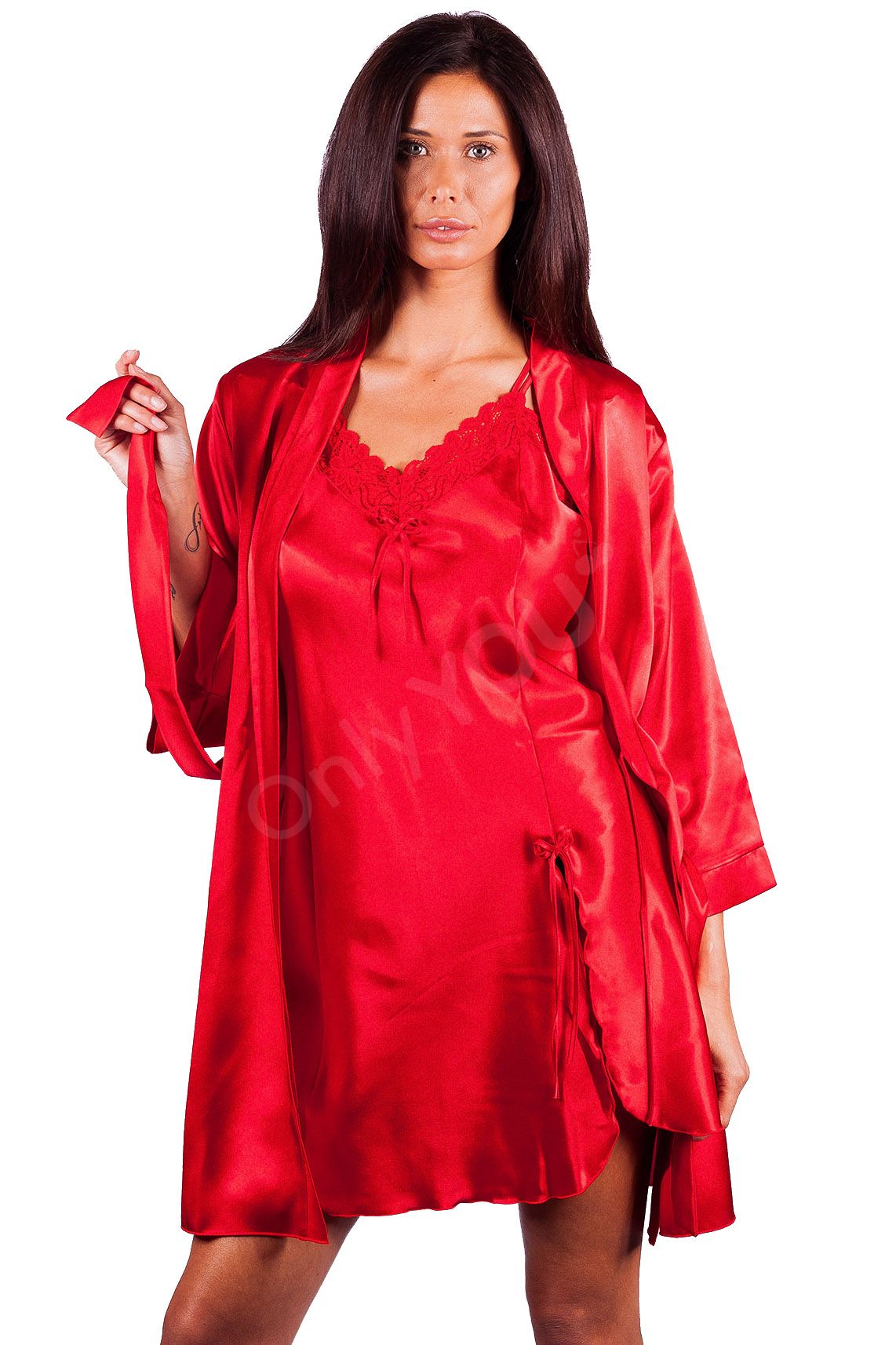 lux-set-saten-nostnica-s-halat-1224-desislava Луксозен комплект сатенена нощница с халат, нощница с халат цени