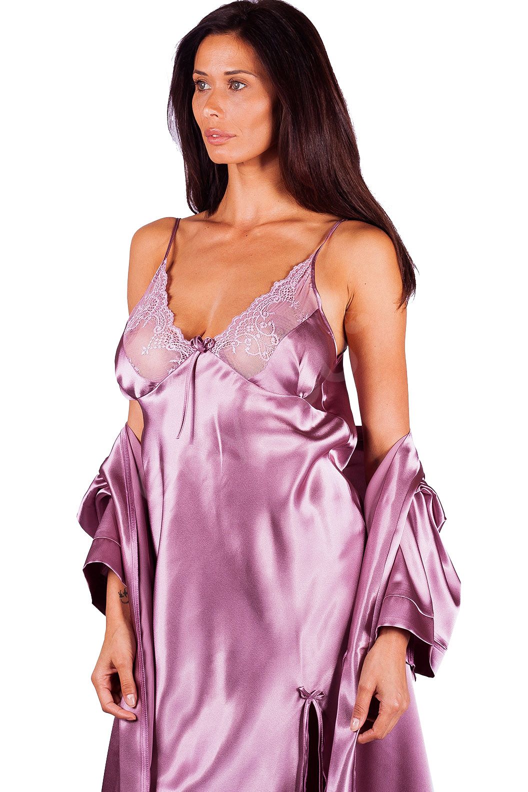 lux-set-saten-dylga-nostnica-s-halat-1225-desislava Луксозен комплект сатен дълга нощница с халат